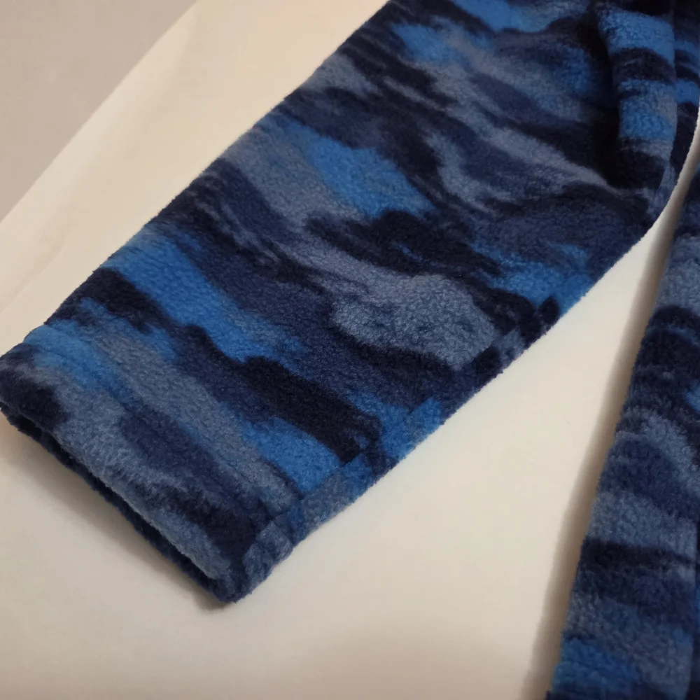Eddie Bauer Kids Blue Patterned Fleece Jacket EUC Size M 10/12